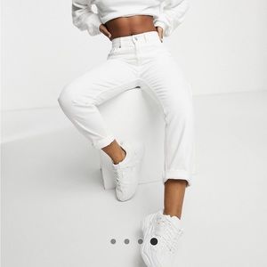 Pull & Bear White Mom Jeans